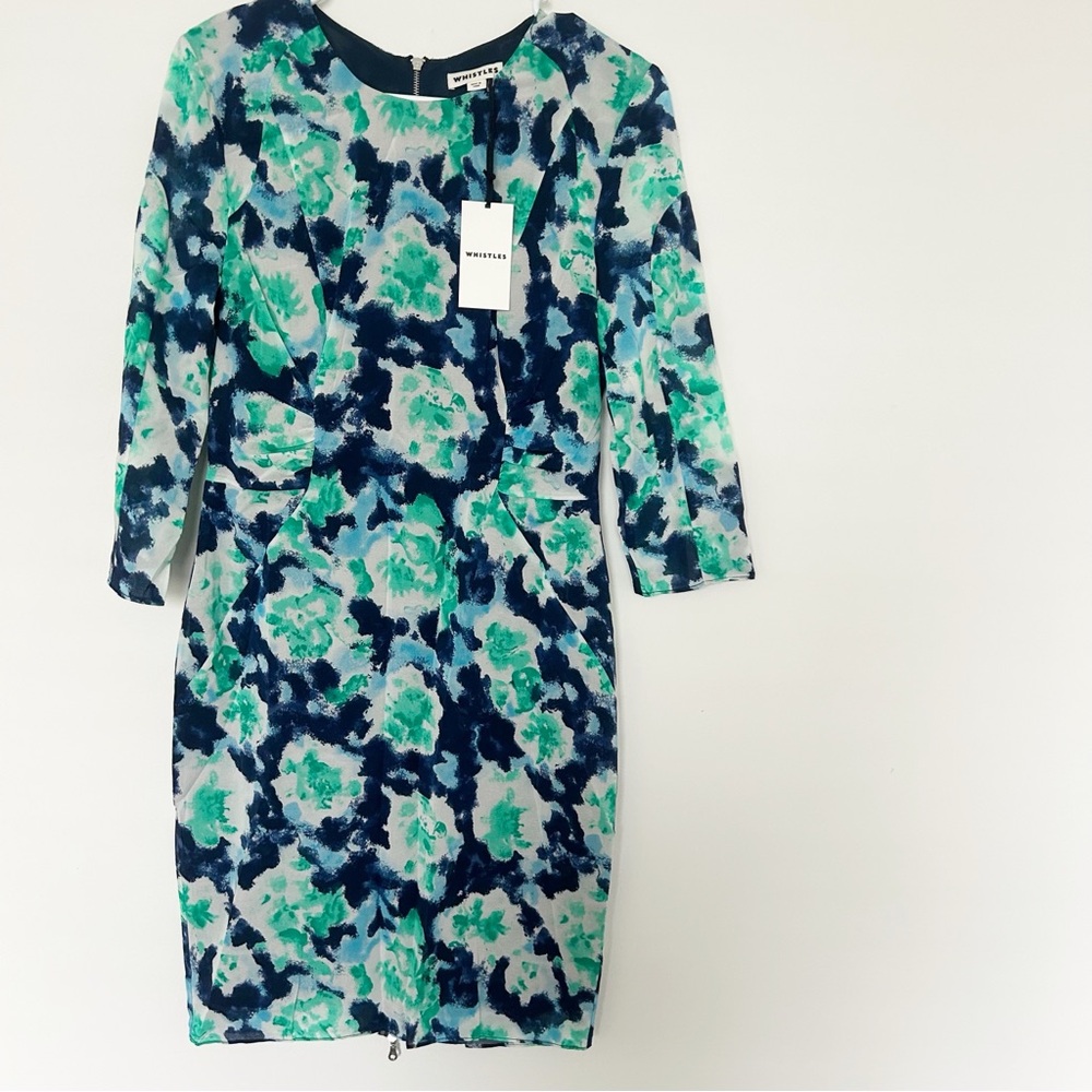 Whistles Lorie Floral Dress Size Silk Blend US 6